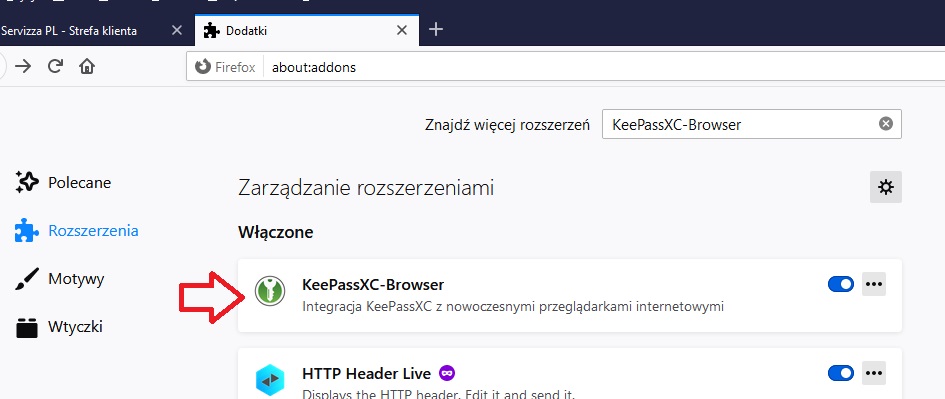 Menedzer-hasel-KeePass-instalacja-KeePassXC-Browser